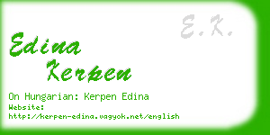 edina kerpen business card